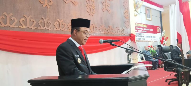 ket.foto : Pidato Perdana Bupati Ende di Paripurna DPR Kabupaten Ende , Kamis (06/03/2025 ).